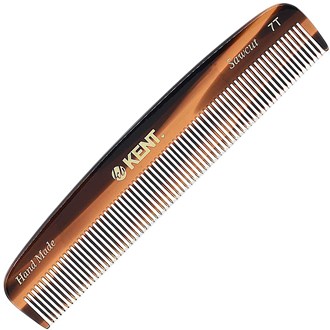Kent 7T 5.5 Inch Hand-Made All Fine Teeth Pocket Comb for Men & Women
