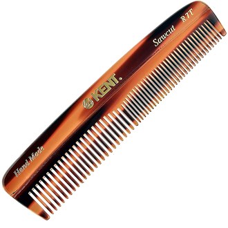 Kent R7T 5.25 Inch Handmade Comb Fine / Coarse Toothed Pocket Comb