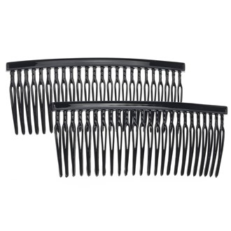 Camila Paris CP835-2 Classic French Hair Side Comb for Women, Black