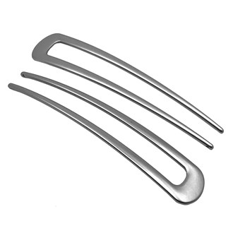 Camila Paris CPH08 2 Pack Silver Metal Chignon Twist Sticks Pins 4