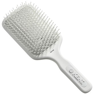 Kent AH7G White Paddle Hair Brush Detangle Pro Large Cushion Fine Pin 
