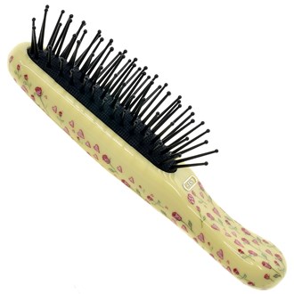 Kent ARTH1 Arthedz Small Cushion Bristle Hair Brush Hearts 'n Roses