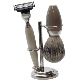 BB04 Italian Horn Resin 3-Piece Shaving Set