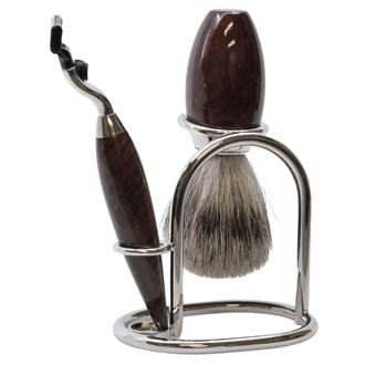 BB05 Italian Cherry Wood Resin 3-Piece Shaving Set