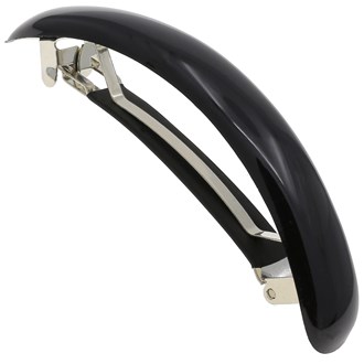 Camila Paris CP2665 Classic Black French Hair Barrette Automatic Clasp