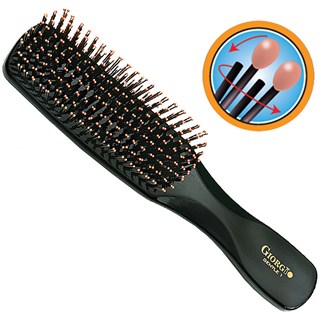 Giorgio GIO1BLK Black Gentle Hair Brush Detangle Soft Scalp Sensitive