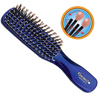 Giorgio GIO2B Blue Gentle Hair Brush Detangle Soft Scalp Sensitive