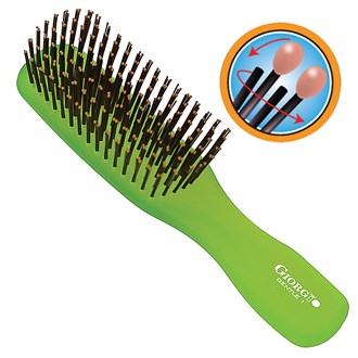 Giorgio GION1G Gentle Neon Hair Brush Detangle Soft Scalp Sensitive