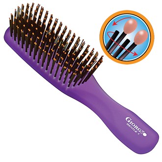 Giorgio GION1PP Gentle Neon Hair Brush Detangle Soft Scalp Sensitive