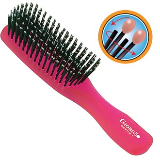 Giorgio GION1R Gentle Neon Hair Brush Detangle Soft Scalp Sensitive