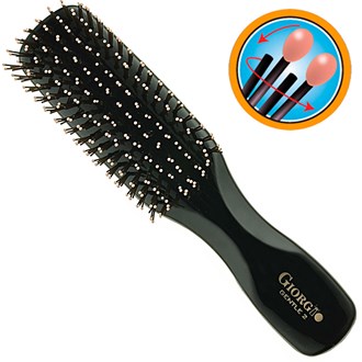 Giorgio GIO2BLK Black Gentle Hair Brush Detangle Soft Scalp Sensitive