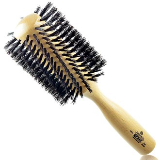 Kent LBR3 Finest Ladies Large Radial Pure Black Bristle Hair Brush