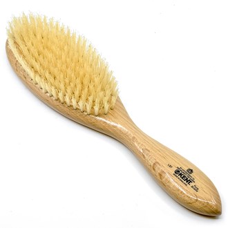Kent LS7 Dual Wood Pure White Natural Bristle Oval Hair Brush