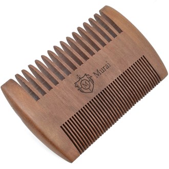 Murai by Giorgio GIOWC Wooden Beard Mustache Combs for Men, Fine and Wide Tooth