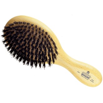 Kent OG1 Finest Men's Classic Oval Club Pure Black Bristle Hair Brush.