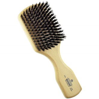 Kent OG2 Finest Men's Club Hair Brush Pure Black Bristle, Military