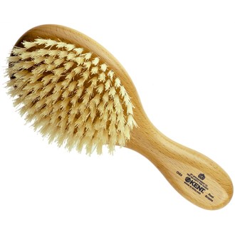 Kent OG3 Oval Club Hair Brush. Finest Men's 100% Pure White Bristle 