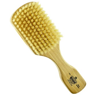 Kent OS11 Soft Men's Rectangular Club Hair Brush. Pure White Bristle
