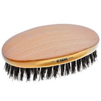 Kent PF22 Men Oval Beard and 360 Wave Hair Brush 100% Boar Bristle